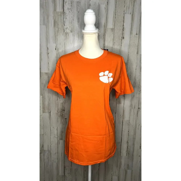 NWT Clemson University Women's Small Orange Graphic Print Short Sleeve T-Shirt - Picture 2 of 5